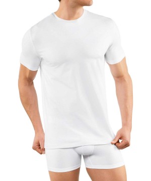 Falke 2-Pack T-Shirt Round-neck Daily Comfort Miesten Lyhythihainen Paita Valkoinen | 86132NVUK