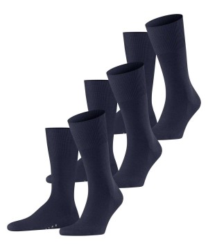 Falke Airport 3-Pack Socks Miesten Sukat Sininen | 49586GIJV