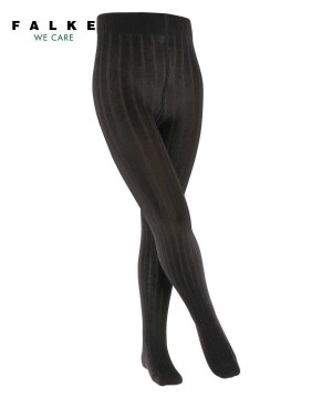 Falke Classic Rib Tights Lasten Tights Mustat | 36207SBTP