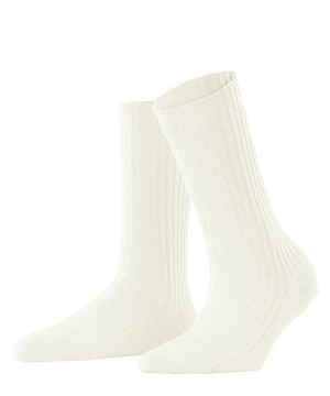 Falke Cosy Wool Boot Socks Naisten Sukat Valkoinen | 98614FZXA