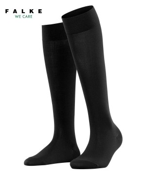 Falke Cotton Touch Knee-high Socks Naisten Sukat Mustat | 57826MQFA