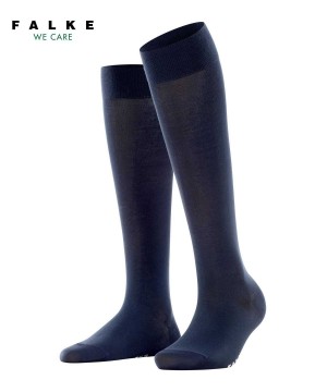 Falke Cotton Touch Knee-high Socks Naisten Sukat Sininen | 65402XLHE