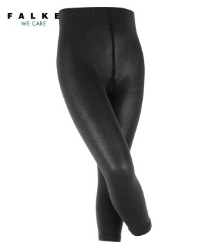 Falke Cotton Touch Leggings Lasten Leggings Mustat | 20513PGNJ