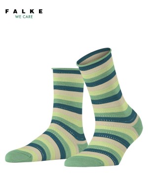 Falke Dopamine Stripe Socks Naisten Sukat Vihreä | 25839AKBD