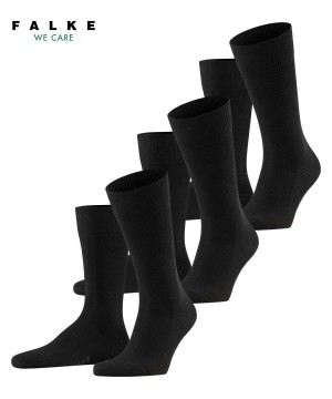 Falke Family 3-Pack Socks Miesten Sukat Mustat | 51079DBKN