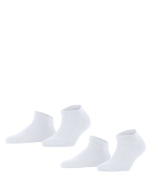 Falke Happy 2-Pack Sneaker socks Naisten Sukat Valkoinen | 72019ZDES