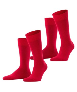 Falke Happy 2-Pack Socks Miesten Sukat Punainen | 74568NSAG