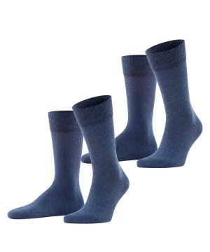 Falke Happy 2-Pack Socks Miesten Sukat Sininen | 51823YGJX