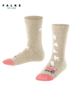 Falke Happy Locomotive Socks Lasten Sukat Beige | 43719UZYD