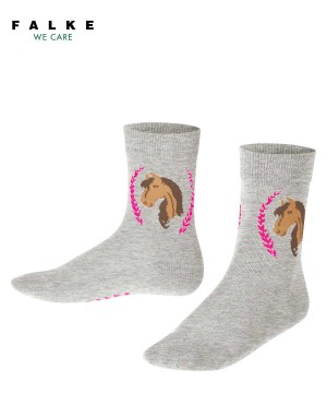 Falke Horse Socks Lasten Sukat Harmaat | 01742TYJG