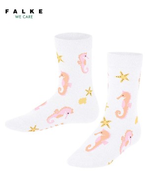 Falke Lovely Seahorses Socks Lasten Sukat Valkoinen | 58963ZUYW