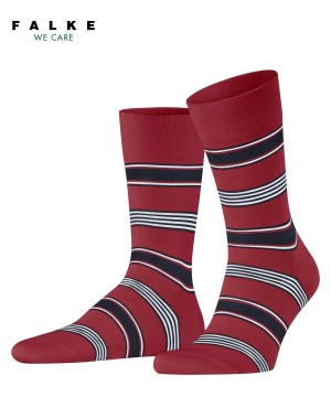 Falke Marina Stripe Socks Miesten Sukat Punainen | 87049EIVT