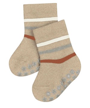 Falke Multi Stripe House socks Vauvan Sukat Beige | 90812KWIZ