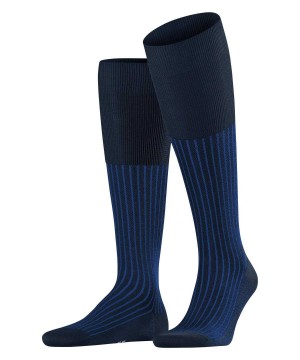 Falke Oxford Stripe Knee-high Socks Miesten Sukat Sininen | 12368AZFX