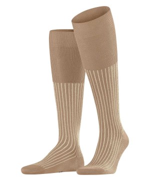 Falke Oxford Stripe Knee-high Socks Miesten Sukat Ruskea | 05621XMAW