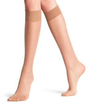 Falke Seidenglatt 15 DEN Knee-high Socks Naisten Sukat Beige | 81037TKEQ