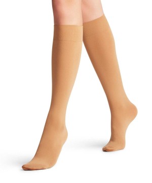 Falke Seidenglatt 40 DEN Knee-high Socks Naisten Sukat Beige | 68041YMQT