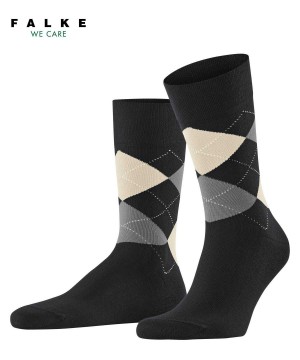 Falke Sensitive Argyle Socks Miesten Sukat Mustat | 49631OFNA