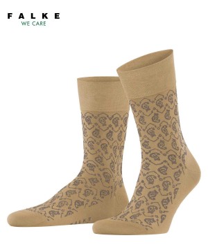 Falke Sensitive Indian Tie Pattern Socks Miesten Sukat Beige | 06913FPVY