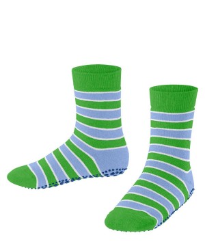 Falke Simple Stripes House socks Lasten Sukat Vihreä | 19430SUBH