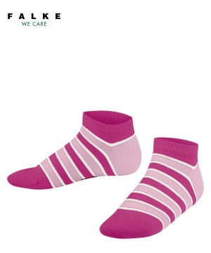 Falke Simple Stripes Sneaker socks Lasten Sukat Pinkki | 91430VKWP