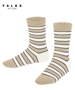 Falke Simple Stripes Socks Lasten Sukat Beige | 75248TDYN