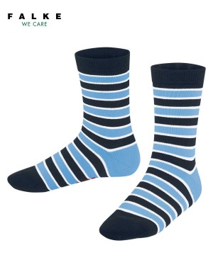 Falke Simple Stripes Socks Lasten Sukat Sininen | 02587ADZP