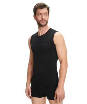 Falke Singlet Warm Miesten Functional Underwear Mustat | 72496LCYM