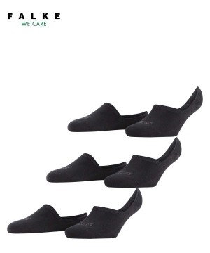 Falke Step 3-Pack Invisibles Naisten No Show Socks Mustat | 47281JKRU