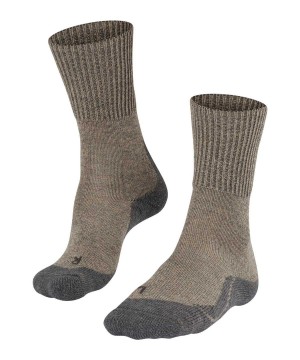 Falke TK1 Adventure Wool Trekking Socks Naisten Sports Socks Beige | 68934VCNZ