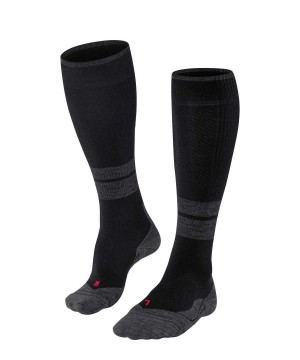 Falke TK Compression Energy Trekking Knee-high Socks Naisten Sports Socks Mustat | 13672FULR