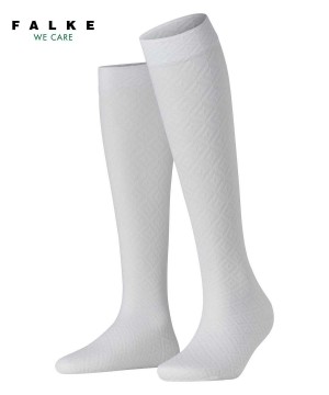 Falke Tessellating 25 DEN Knee-high Socks Naisten Sukat Valkoinen | 85691MZNL