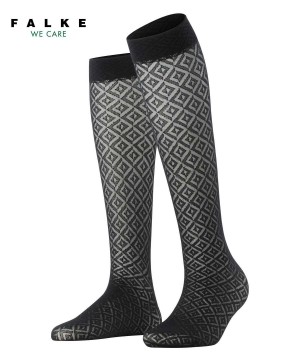 Falke Tessellating 25 DEN Knee-high Socks Naisten Sukat Mustat | 24073GMOQ