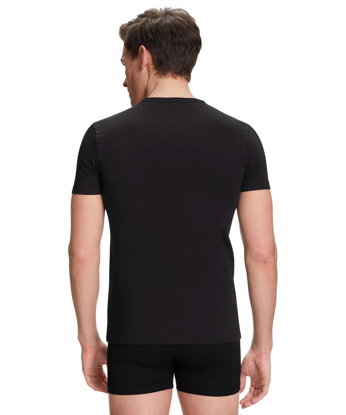 Falke 2-Pack T-Shirt Round-neck Daily Comfort Miesten Lyhythihainen Paita Mustat | 32607ASXR