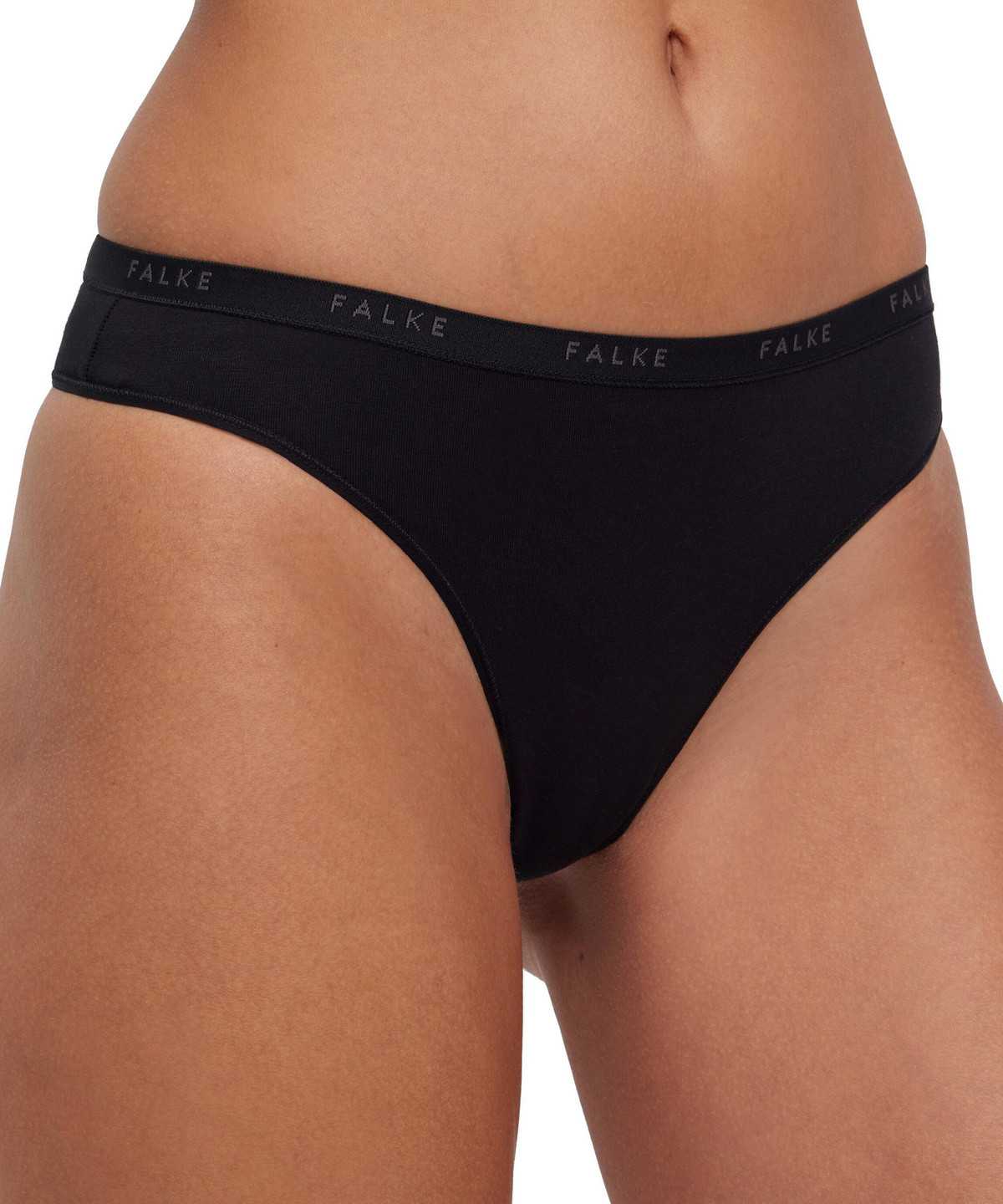 Falke 2-Pack Thong Daily Comfort Naisten Panties & Slips Mustat | 70352ZBCK