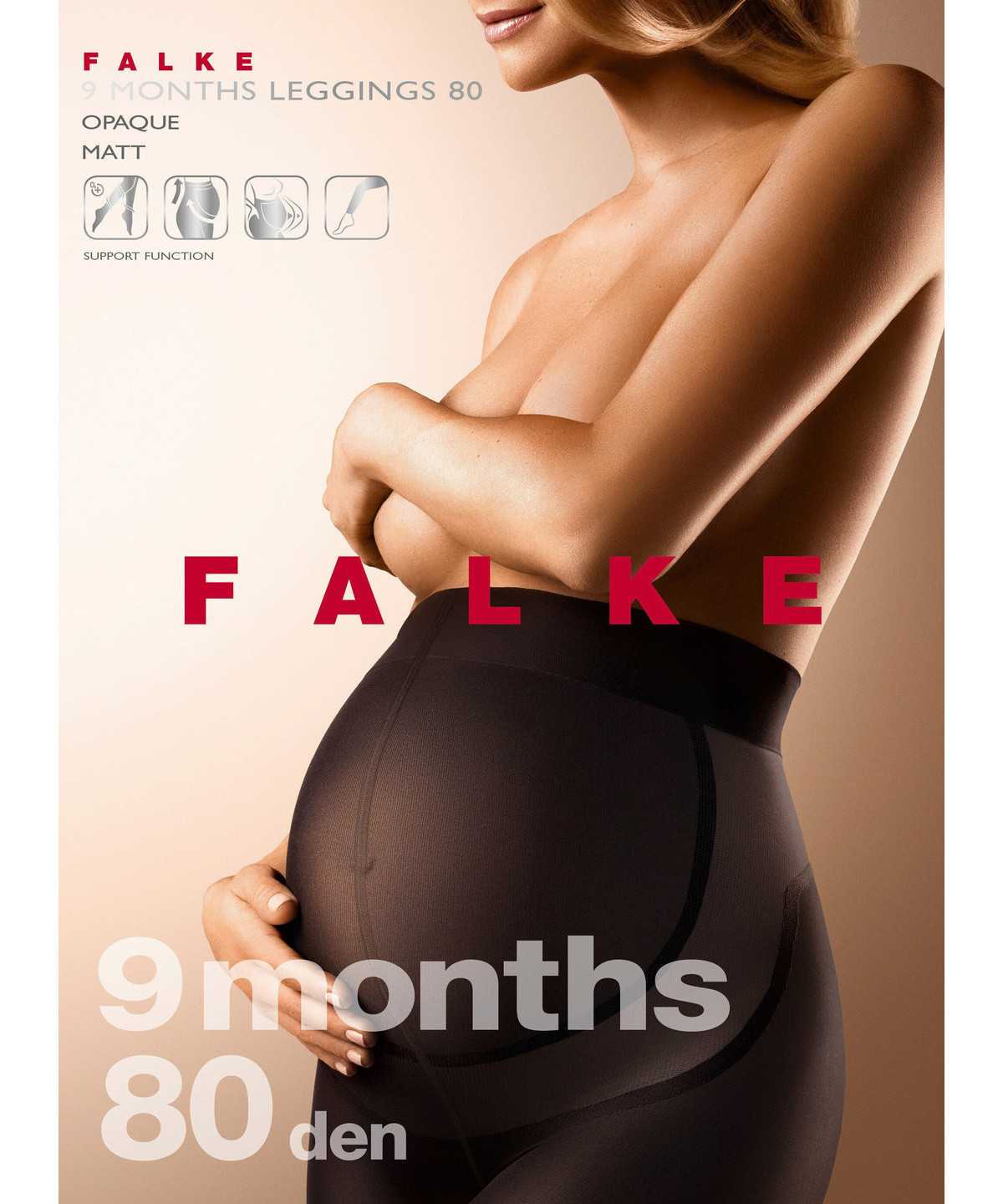 Falke 9 Months 80 DEN Leggings Naisten Leggings Mustat | 89305IYSU