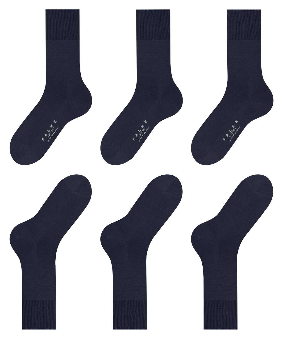 Falke Airport 3-Pack Socks Miesten Sukat Sininen | 49586GIJV