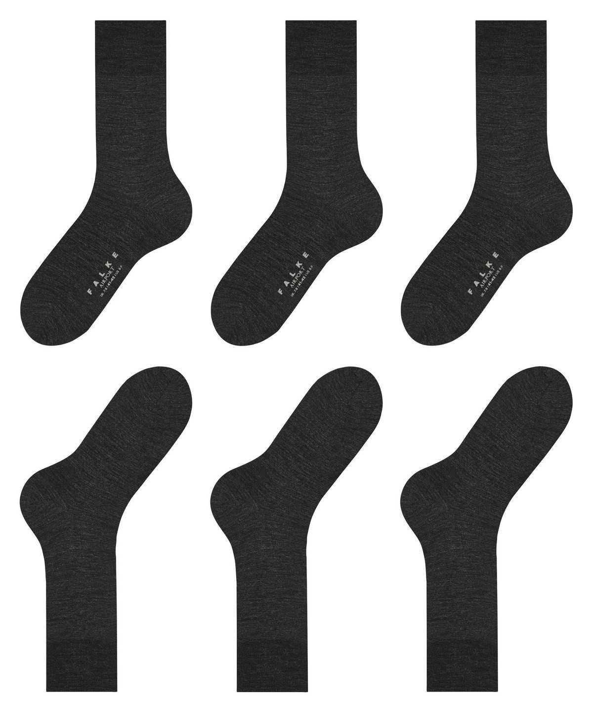 Falke Airport 3-Pack Socks Miesten Sukat Harmaat | 10268ITRN