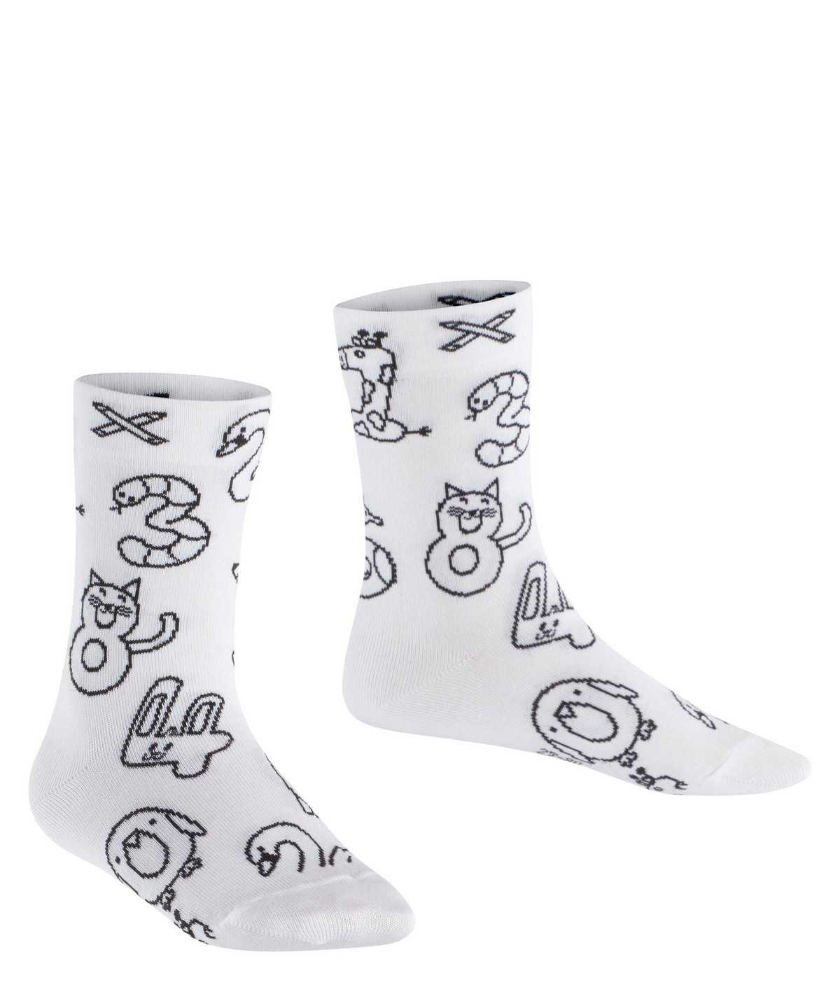 Falke Animal Number Paint Set Socks Lasten Sukat Valkoinen | 64320IPZX