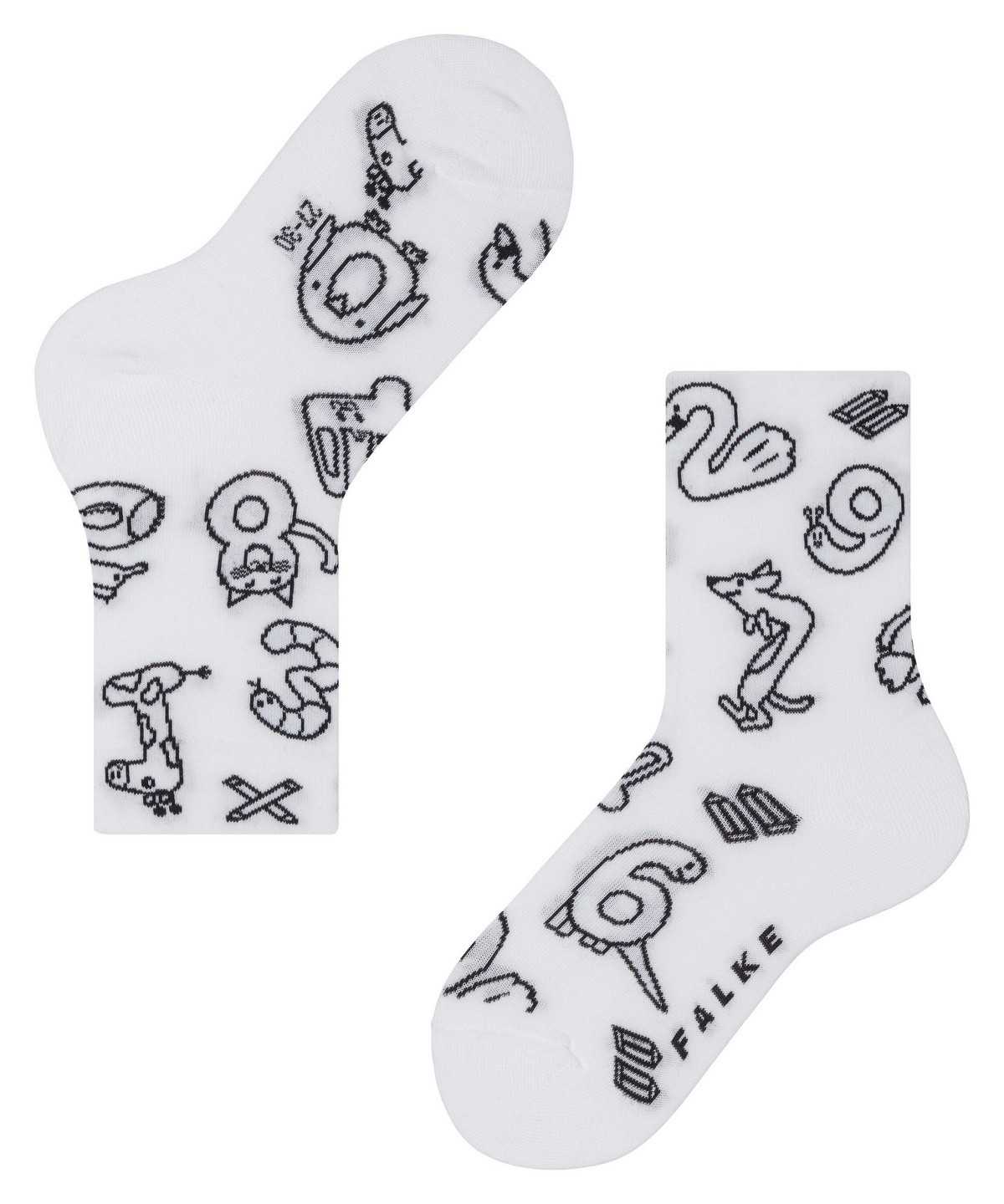 Falke Animal Number Paint Set Socks Lasten Sukat Valkoinen | 64320IPZX