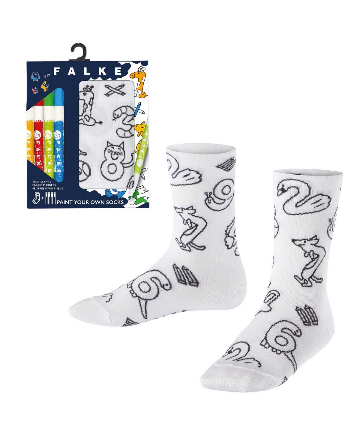 Falke Animal Number Paint Set Socks Lasten Sukat Valkoinen | 64320IPZX