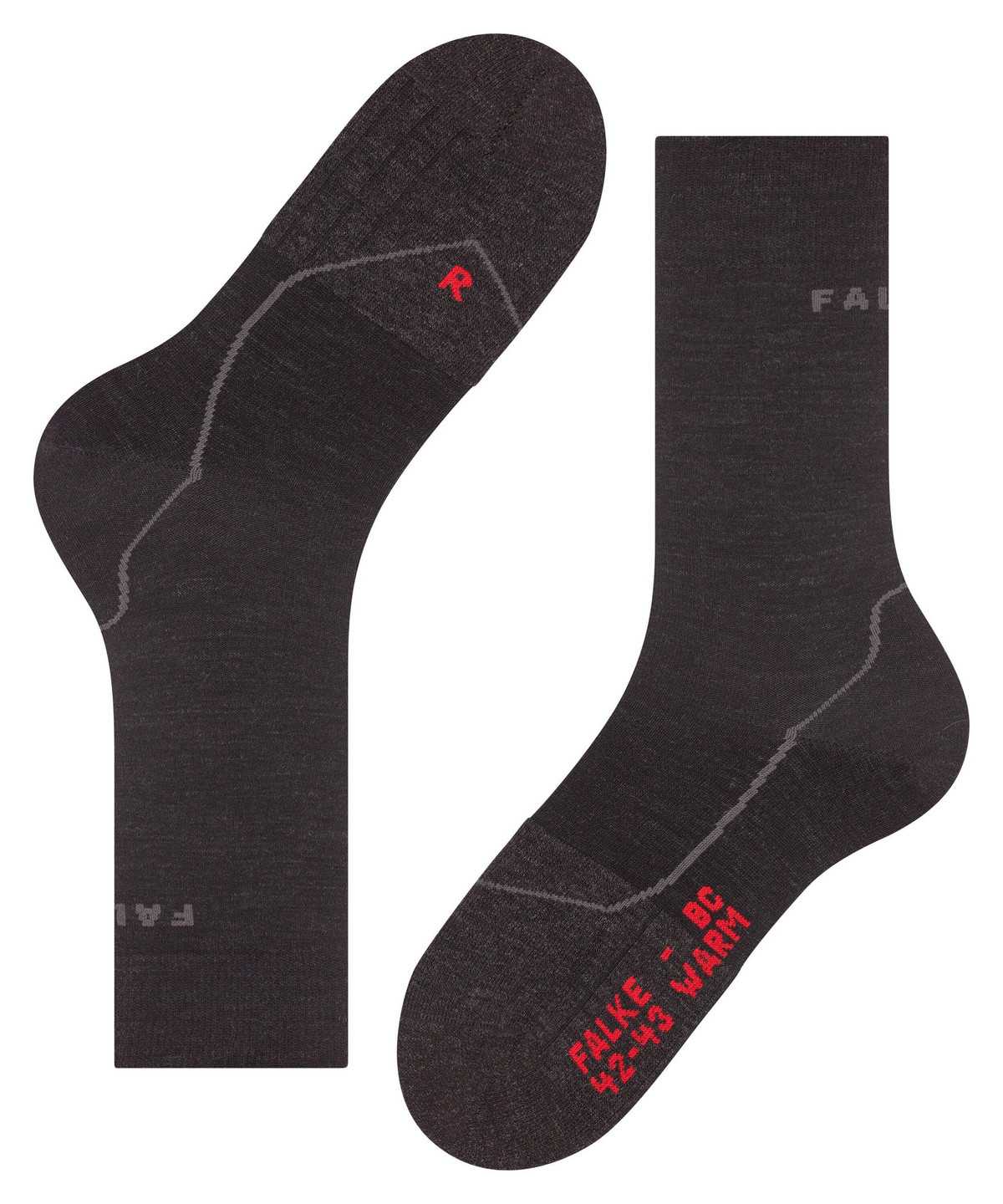 Falke BC Warm Biking Socks Miesten Sukat Mustat | 26370IQWD