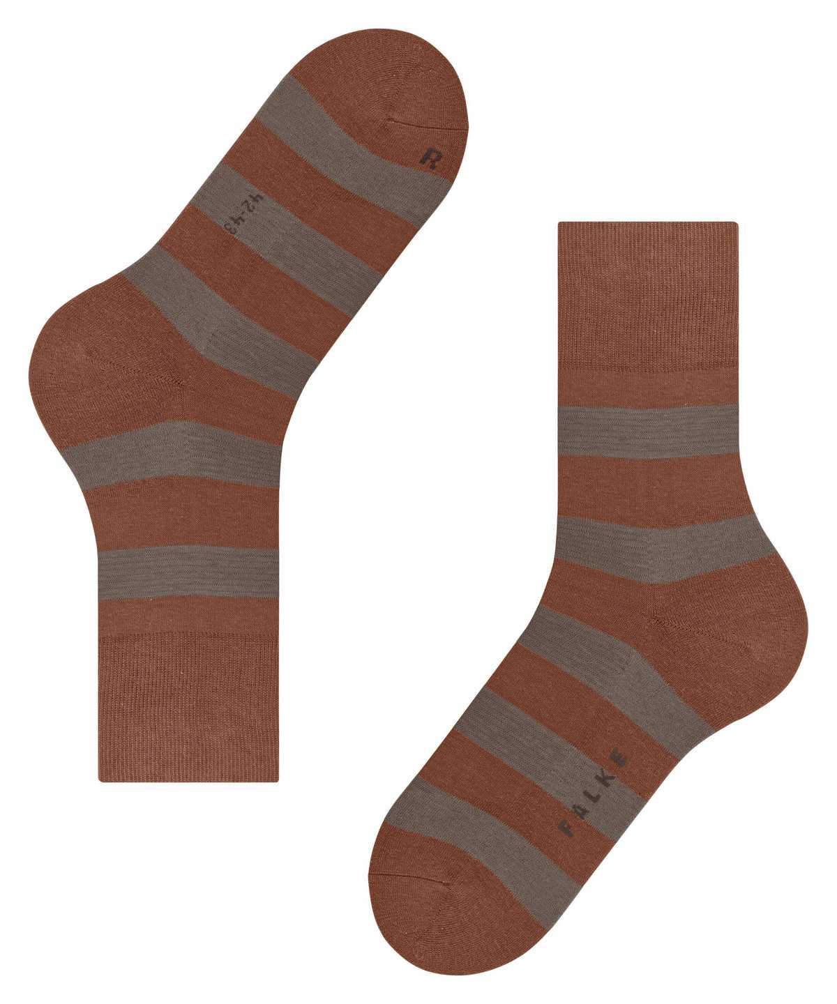 Falke Block Stripe Socks Miesten Sukat Ruskea | 92861RFAX