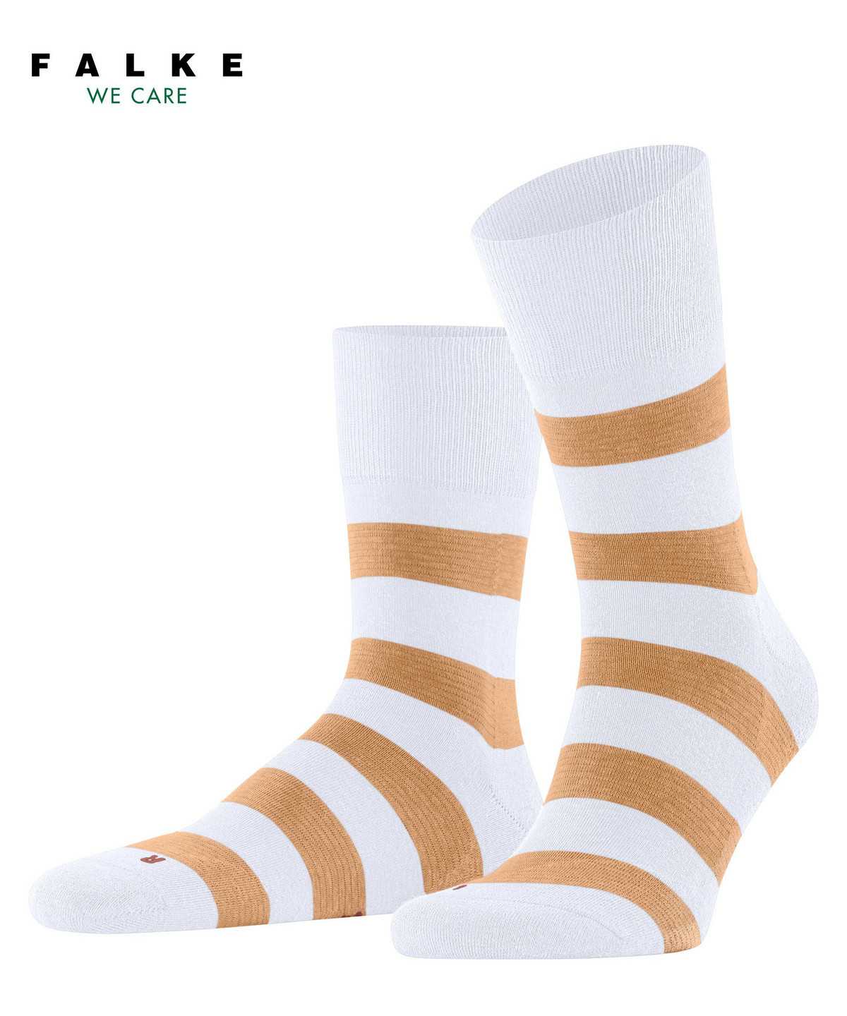 Falke Block Stripe Socks Miesten Sukat Valkoinen | 49780TJRB