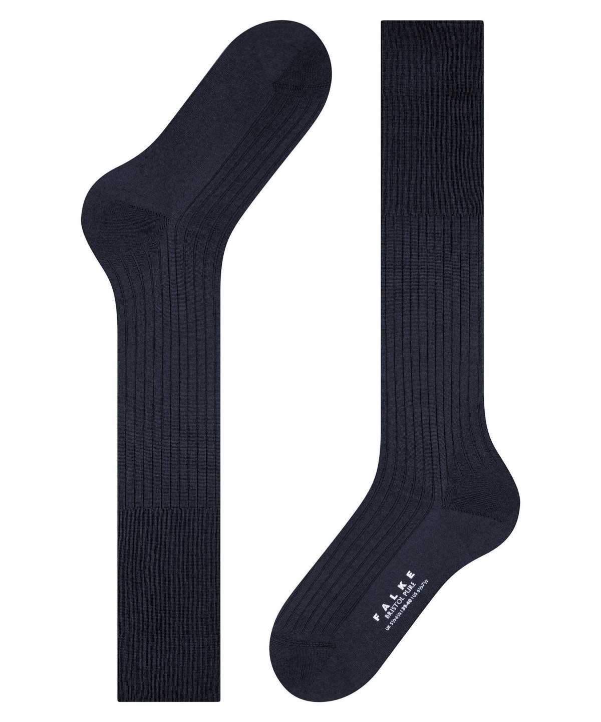 Falke Bristol Pure Knee-high Socks Miesten Sukat Sininen | 05672HZDB