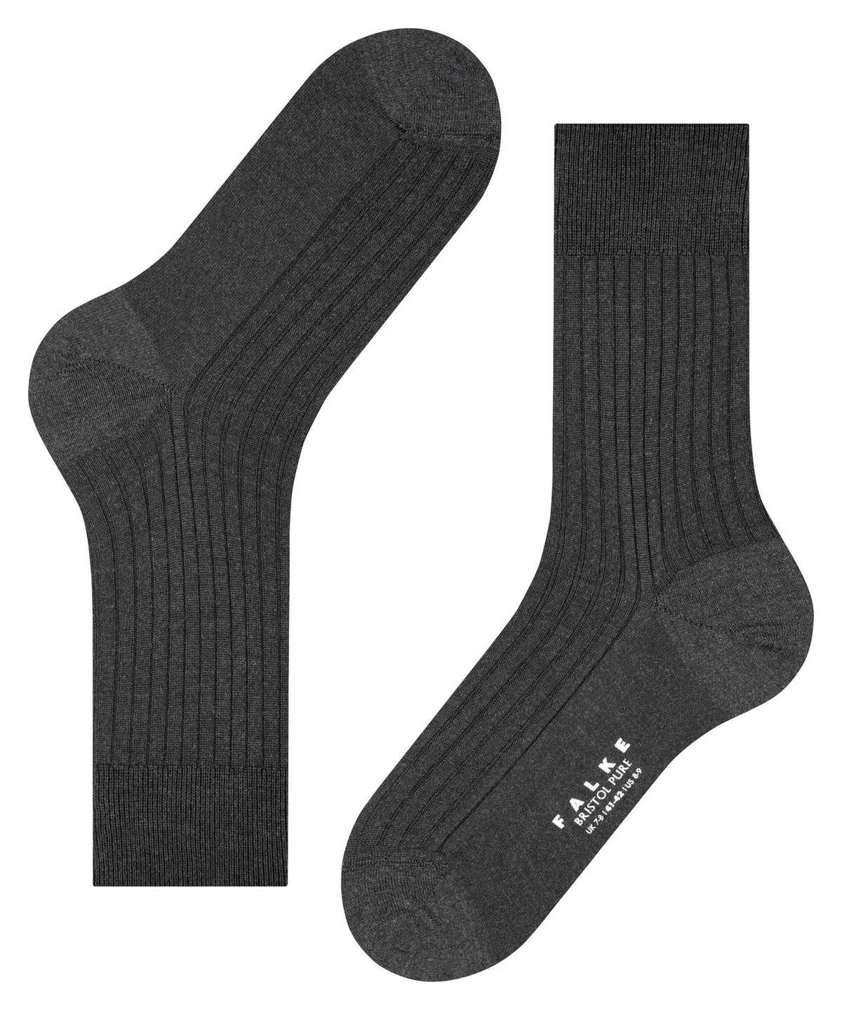 Falke Bristol Pure Socks Miesten Sukat Harmaat | 36749QKSL