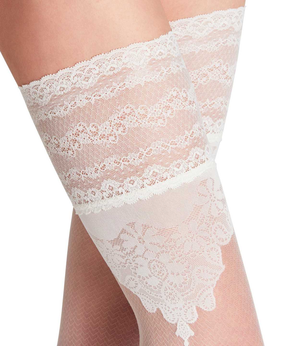 Falke Ceremonial 20 DEN Stay-ups Naisten Thigh Highs Valkoinen | 25479FLHK