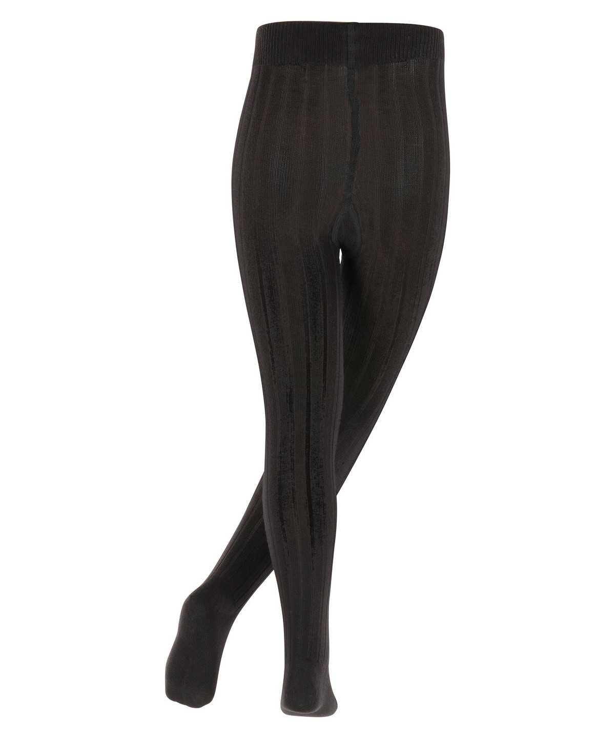 Falke Classic Rib Tights Lasten Tights Mustat | 36207SBTP