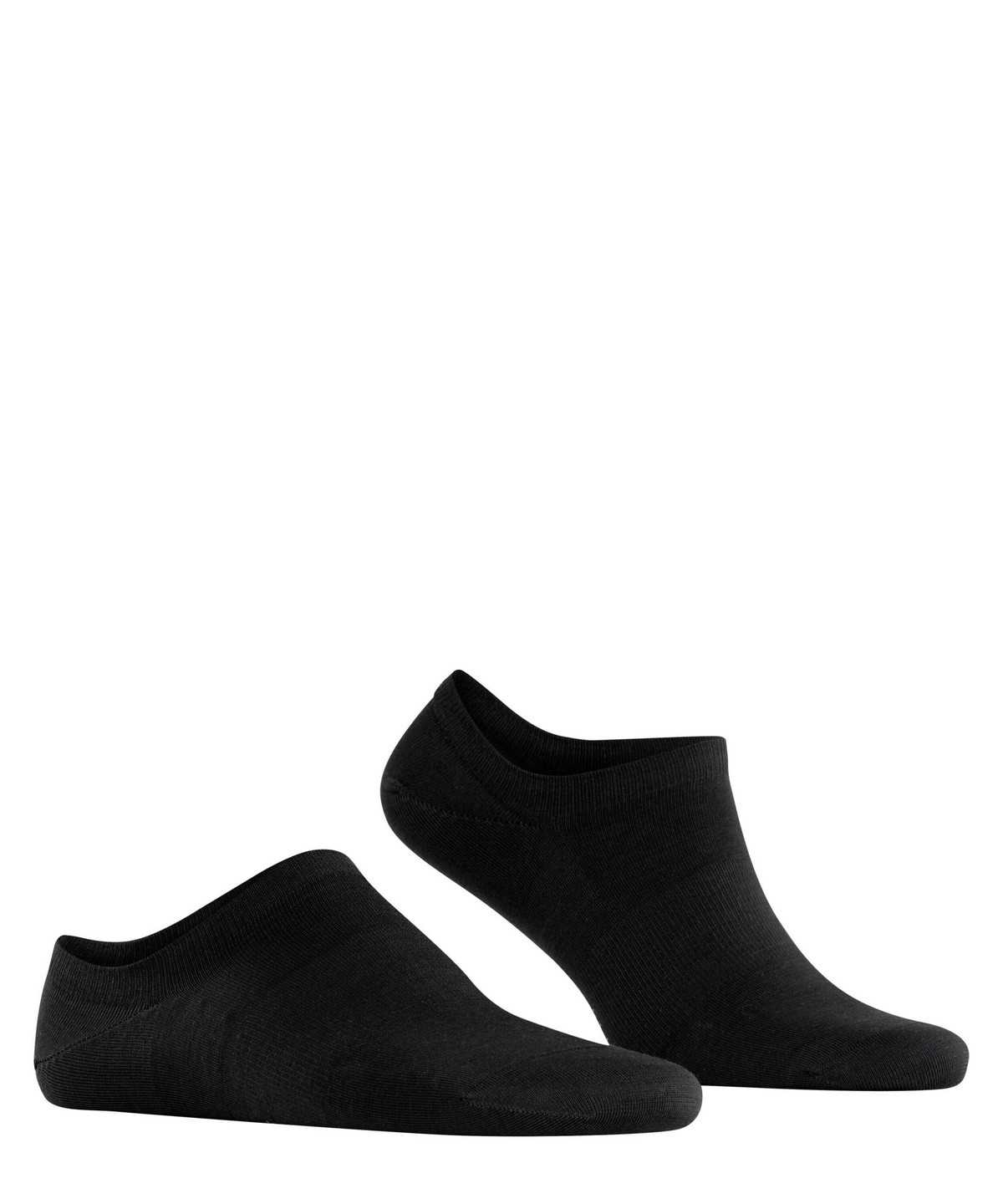 Falke ClimaWool Invisibles Miesten No Show Socks Mustat | 89026RANW