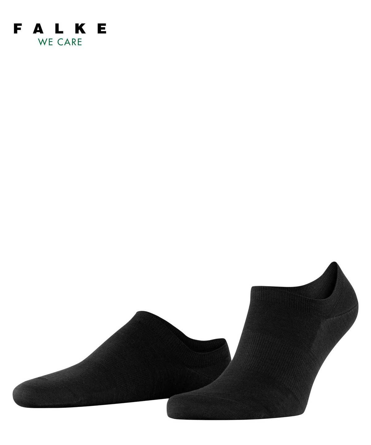 Falke ClimaWool Invisibles Miesten No Show Socks Mustat | 89026RANW